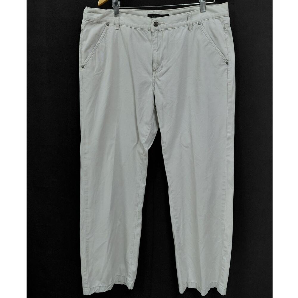 Calvin Klein Jeans 100% Cotton Pants Gray Solid Woven Men Size 38